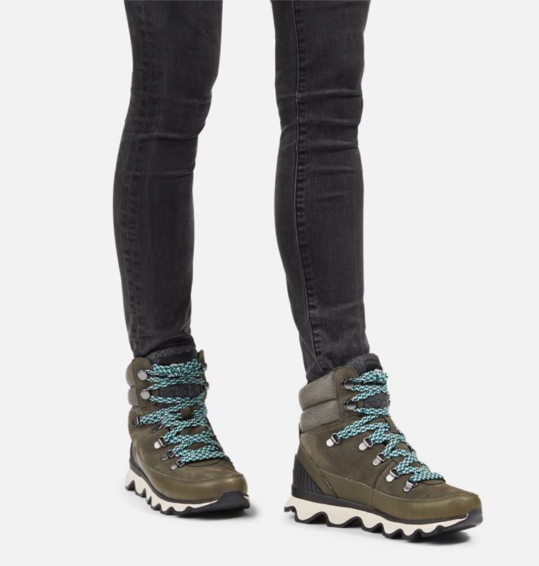 Womens Lace-Up Boots Deep Green - Sorel Kinetic™ Conquest Low - 287390-VED